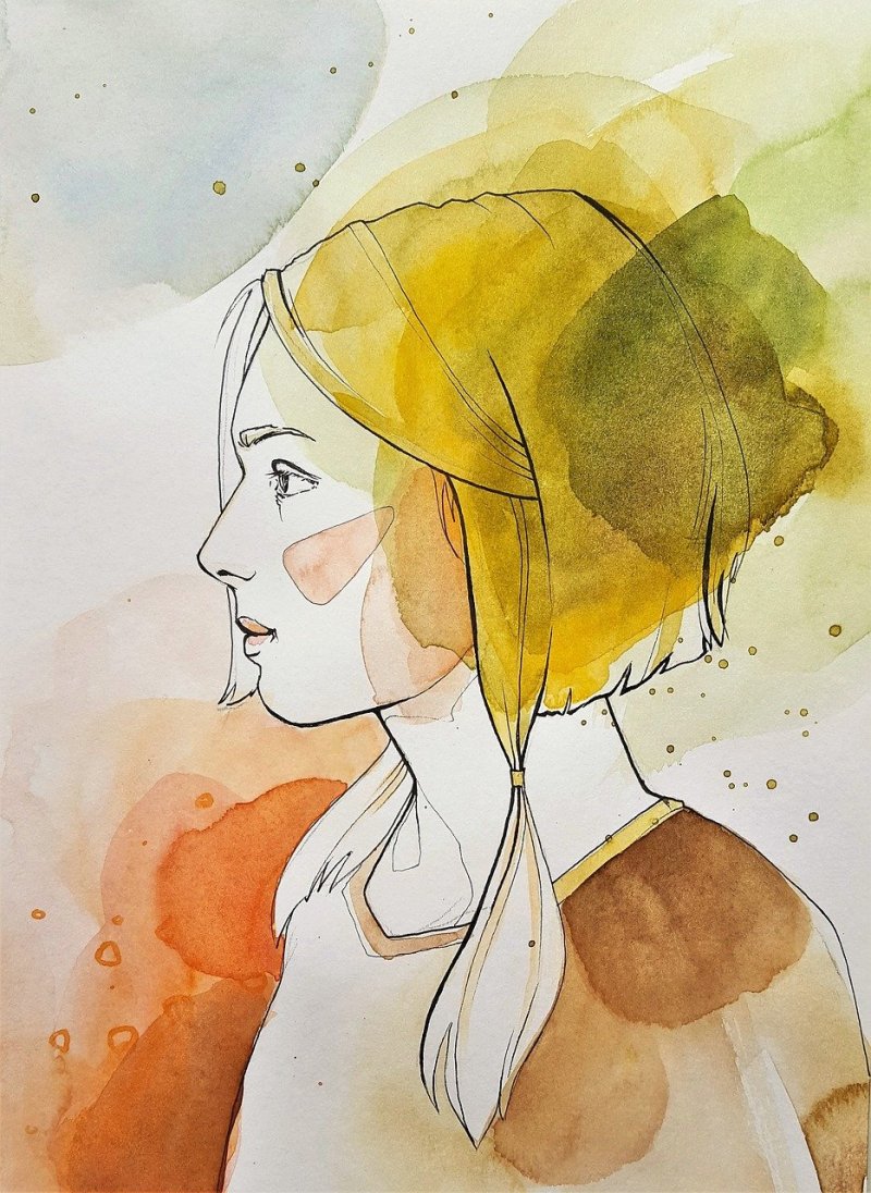 woman, painting, watercolor-4178302.jpg
著作権　絵画