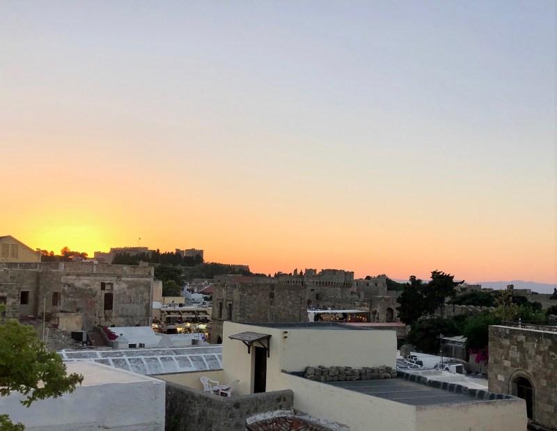 greece, sunset